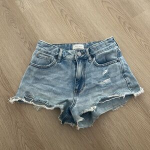 PacSun Distressed Light Blue Jean Shorts